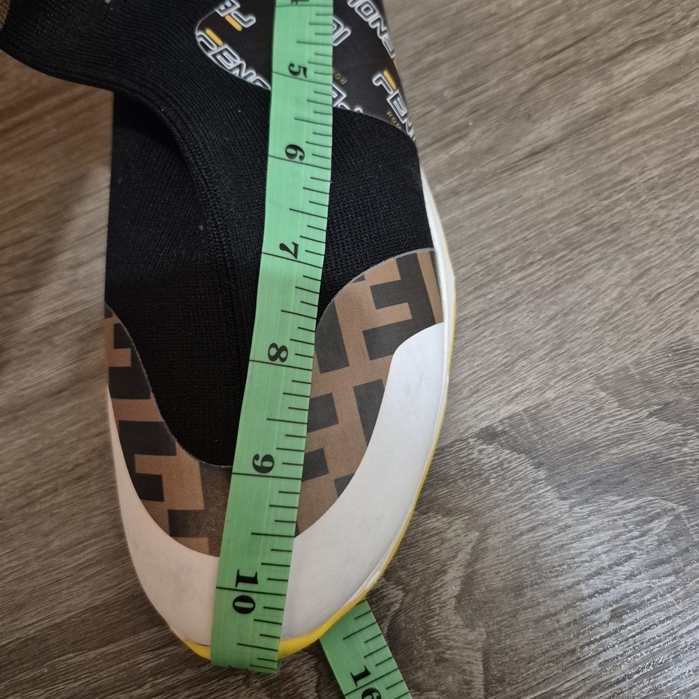 Fendi  Black, Yellow, and Brown Sock Boots - Picture 9 of 12